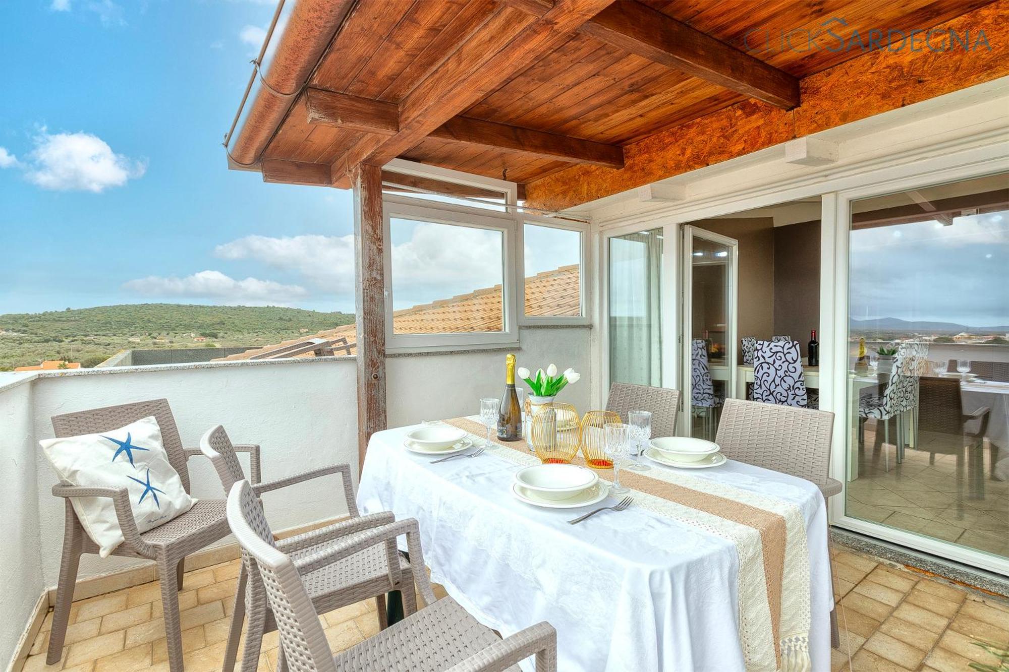Sea View Terrace Masala Close To The Of Lido Di San Giovanni In Appartamento Alghero