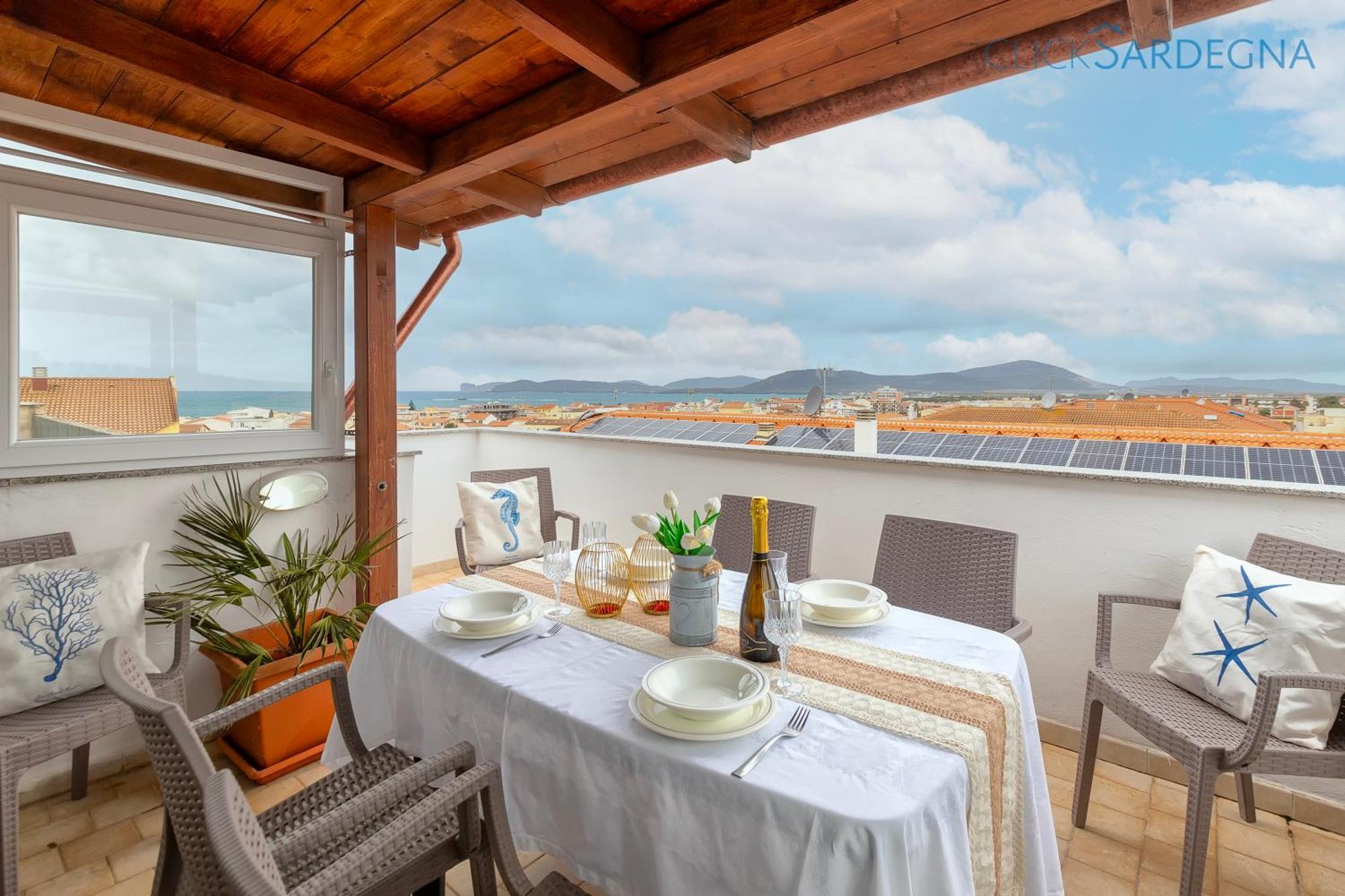 Sea View Terrace Masala Close To The Of Lido Di San Giovanni In Appartamento Alghero